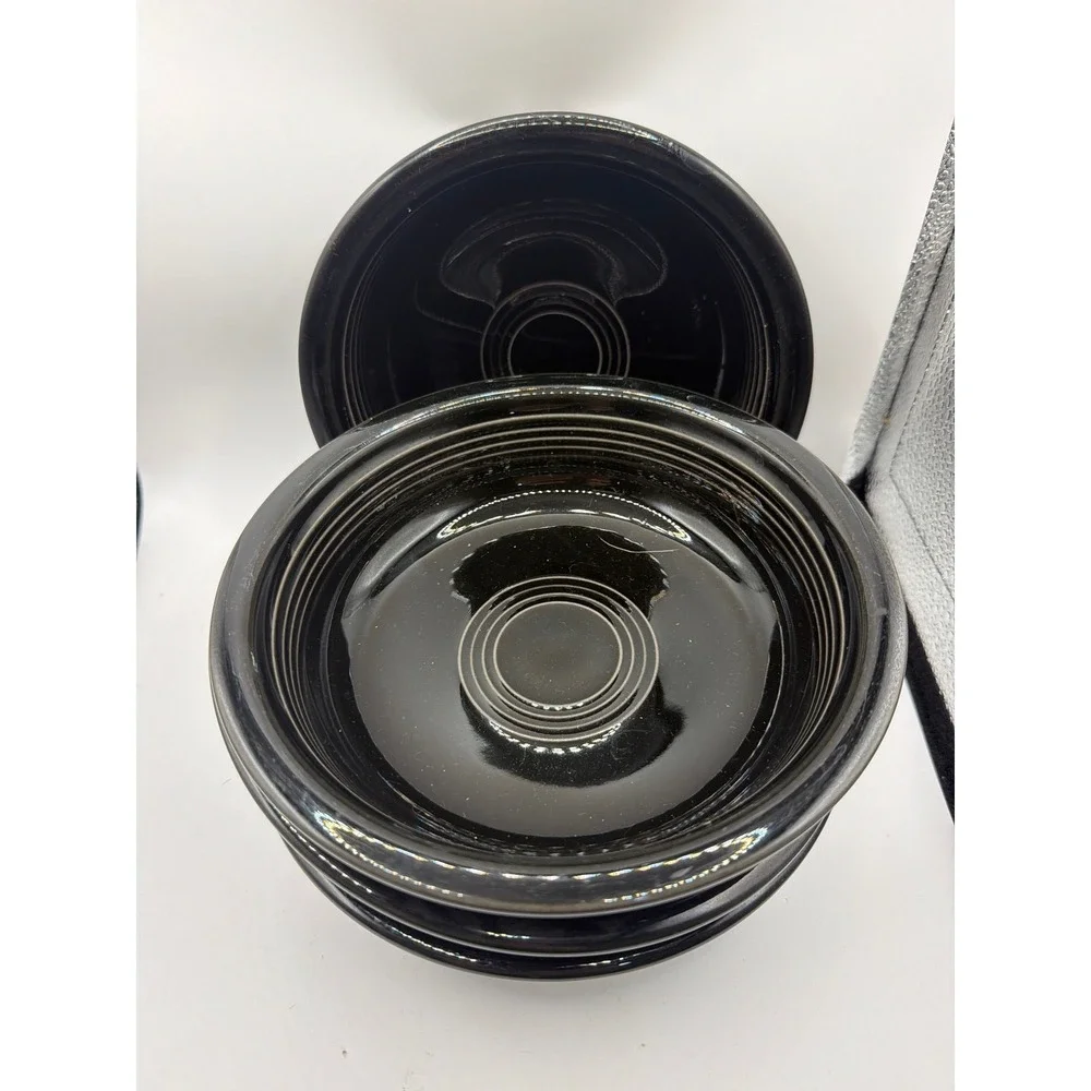 4 Fiestaware by Homer Laughlin Retired Black 7